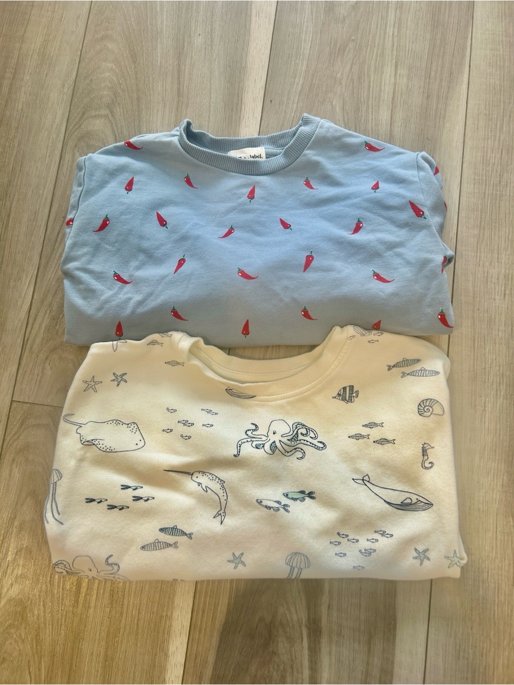 3T Hot Pepper + Ocean Animals Sweatshirt Bundle | Miles the Label + PEHR